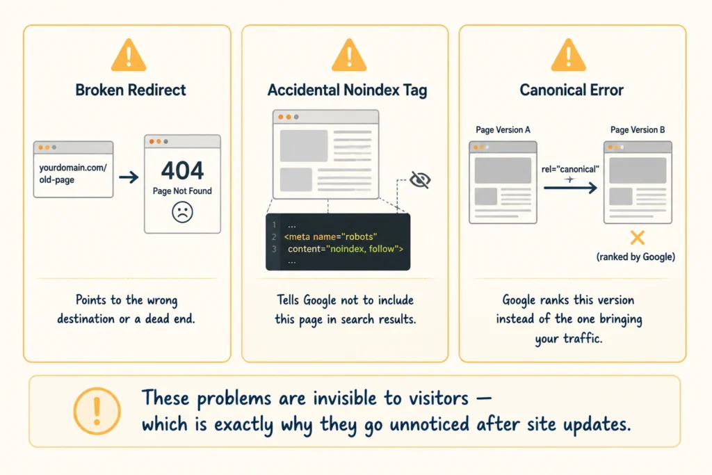 Redirects or Indexing Errors Could Be Blocking Clicks
